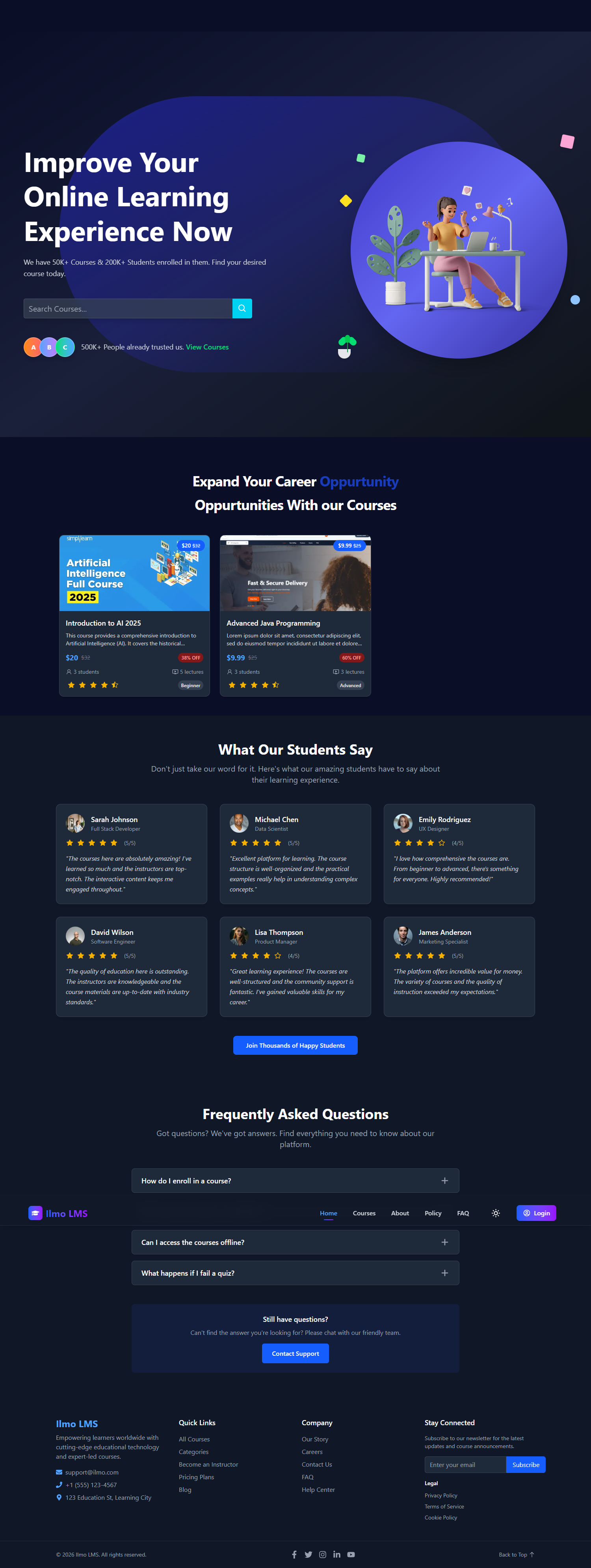 Ilmo Landing page