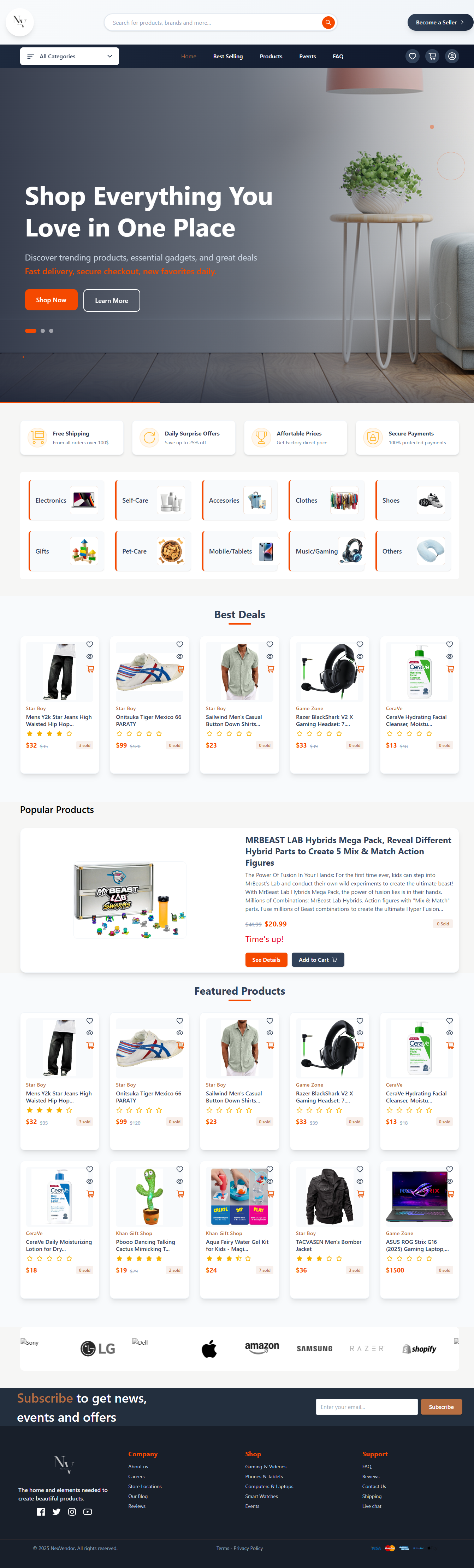 NexVendor Storefront overview